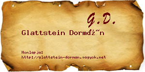 Glattstein Dormán névjegykártya
